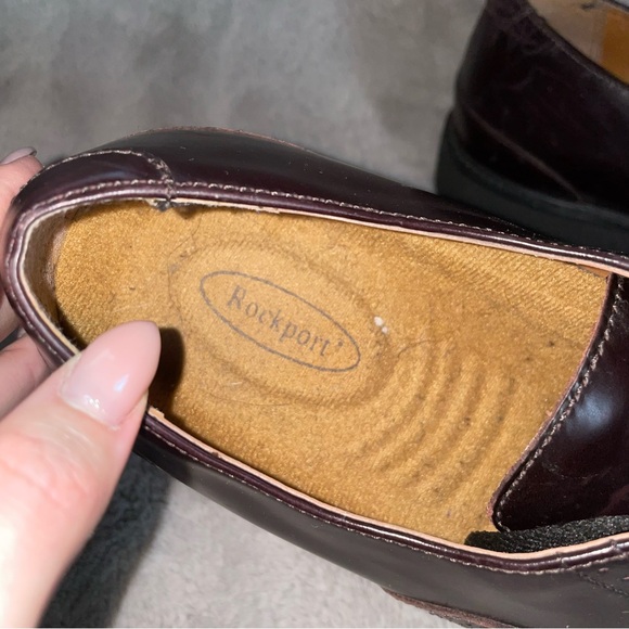 Rockport | Cap Toe Oxfords Brown/Wine Mens Dress Shoes - Picture 8 of 9